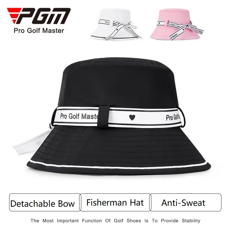 PGM High Quality Outdoor Visor Women's Golf Cap Anti-UV Sunscreen Bucket Hat Ladies Anti-Sweat Leisure Fisherman Headcover