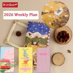 Kinbor 2025 недельный план, Ручные Книги бачюань, Расписание бумаги, Самонастраивающийся, планирующий неделю, ежедневный блокнот, записная книжка