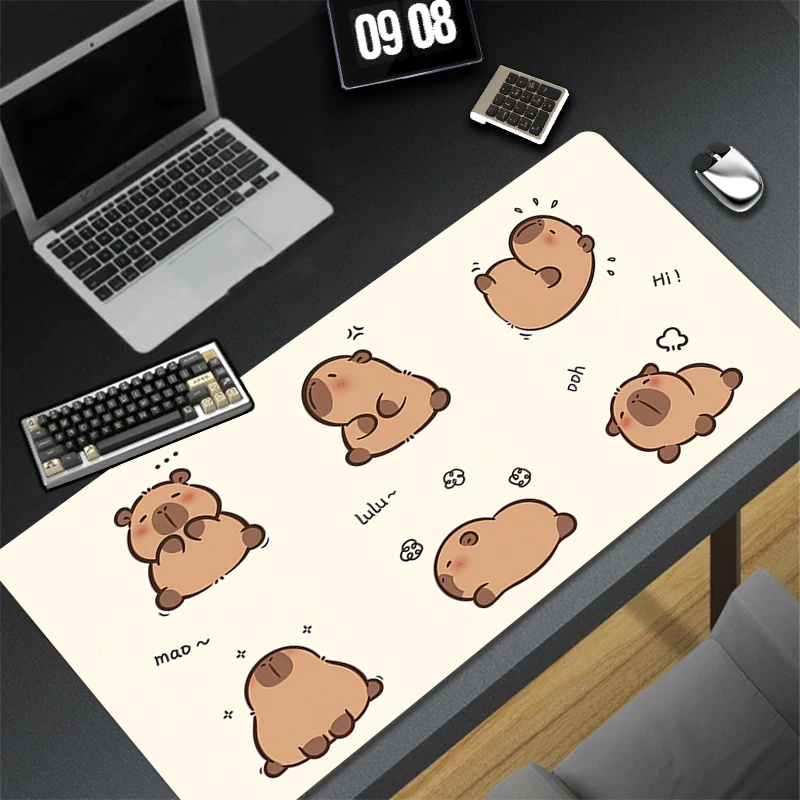 

Gaming Mouse Pad Hot Computer Office Game Table Mats Rubber Anti-slip Laptop Kawaii Keyboard Mousepads Capybara Long Desk Mats