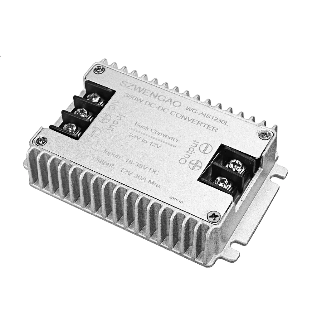 DC 24V to DC 12V 20A 25A 30A 360W Step Down Buck Converter Voltage Regulator Reducer Power Converters Mini Module Transformer