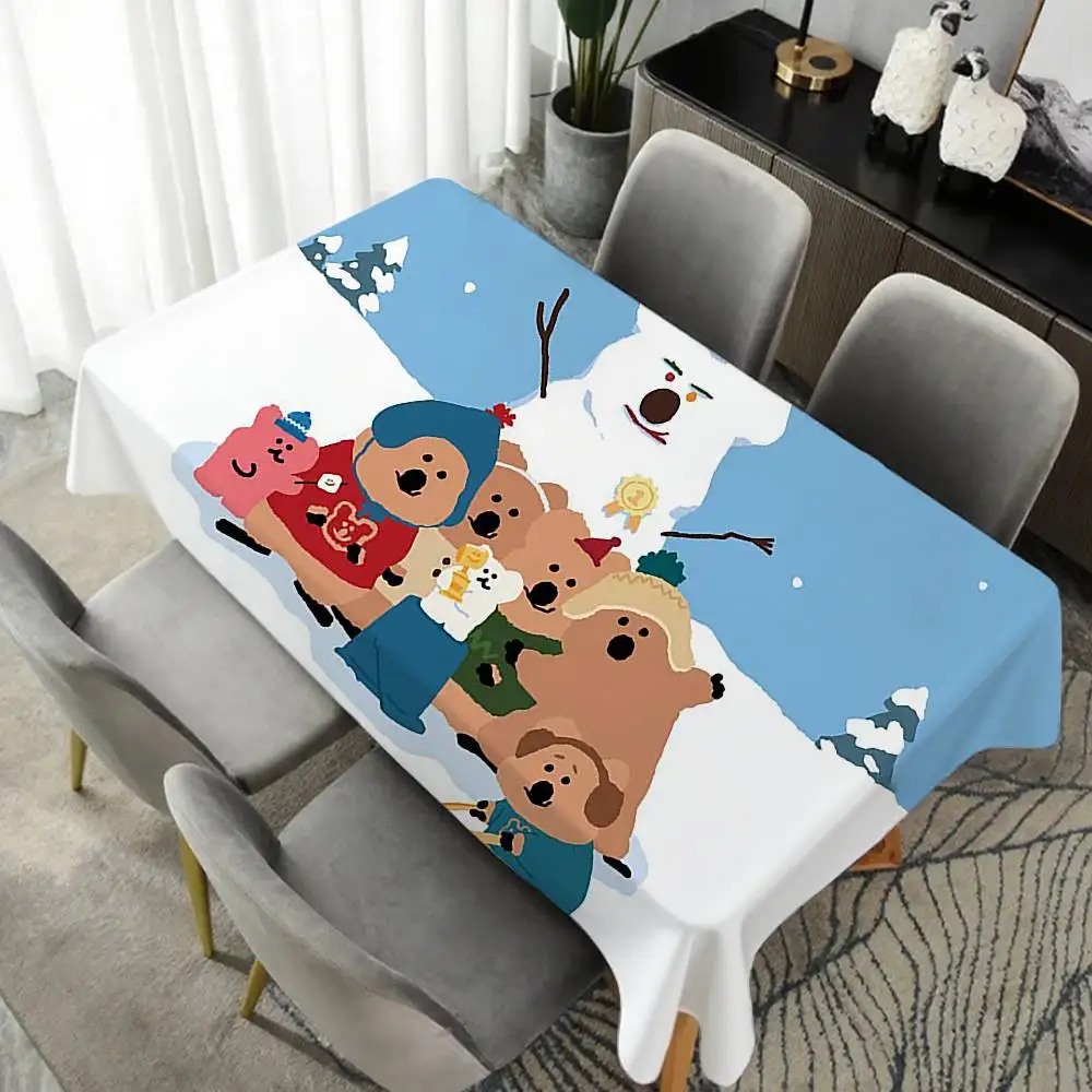 

Милая скатерть с рисунком D-Dinotaeng, водонепроницаемая маслостойкая домашняя прямоугольная скатерть для вечеринки, уличный коврик для пикника