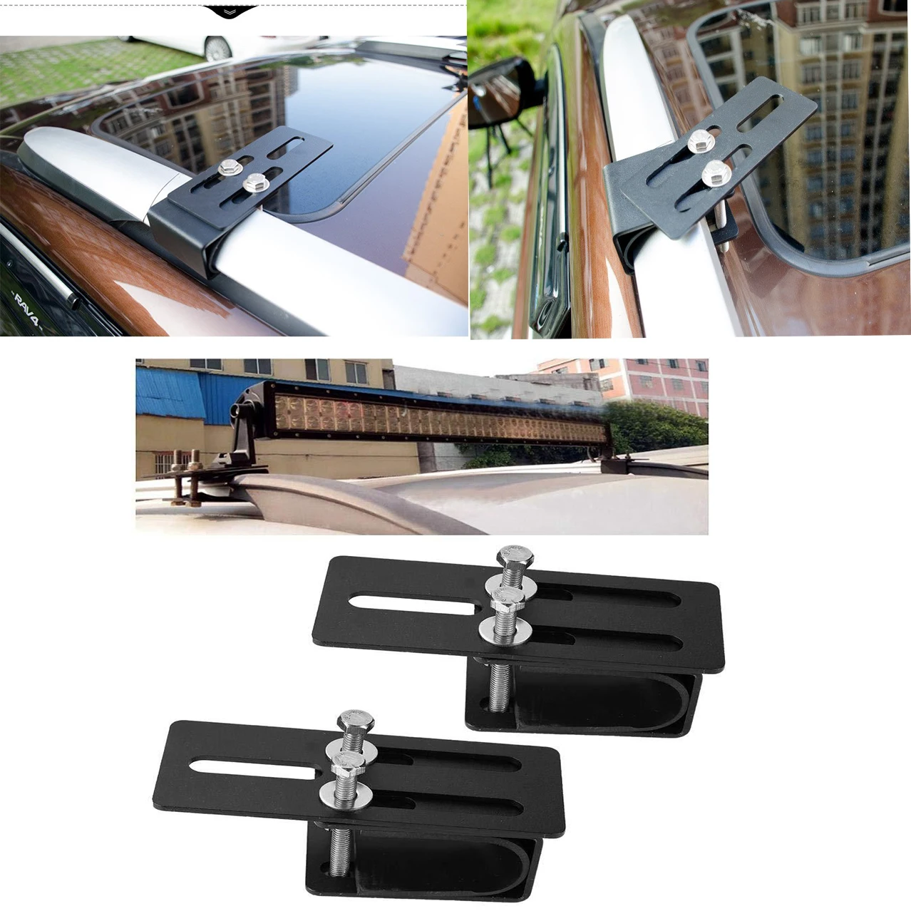 SUV Car Roof Rack Light Bracket Crossbar Luggage-rack Mounting Holder for Car Led Light Bar work light Car Accessories
