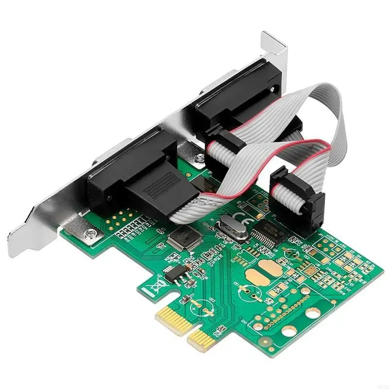 

2 Port Serial PCI-E COM Controller Card PCI-e to RS232 DB9 Com Adapter Converter High Performance CH382L Chip