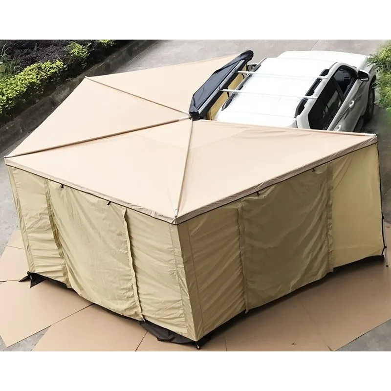 270 degree canopy car side tent, fan-shaped side awning, camping rain and sun protection car outdoor car SUV tent