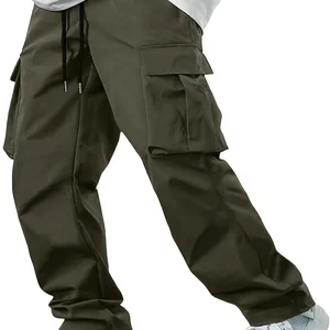 2024 New Male Work Pants, Casual Casual Pants European and American Men's Loose, Men's Pocket Pants 8 Main Sales Men's Baggy Pants - №7