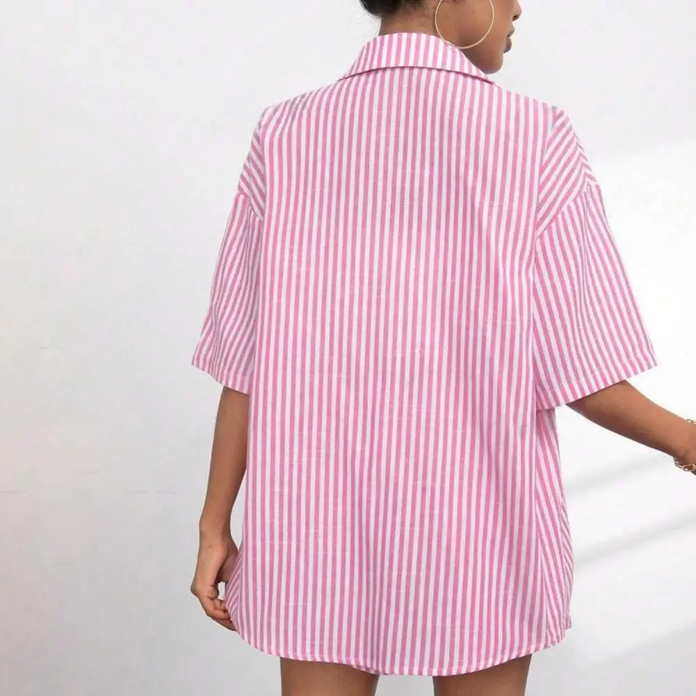 Summer Fashion Woman Shorts Set Casual Commuter Solid Color Printed Cardigan Long Sleeve + Shorts Fashion All-matchTwo-Piece Set