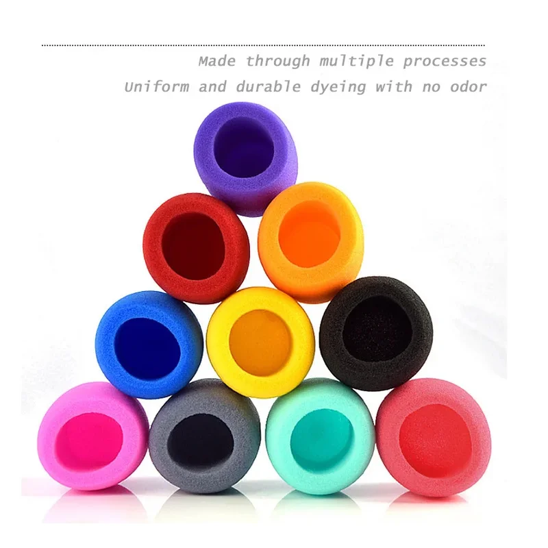 1-20Pcs Microphone Windscreen Foam Cover Thick Mic Covers Foam Mic Pop Filter for Studio Interview Karaoke DJ (10 Colors)