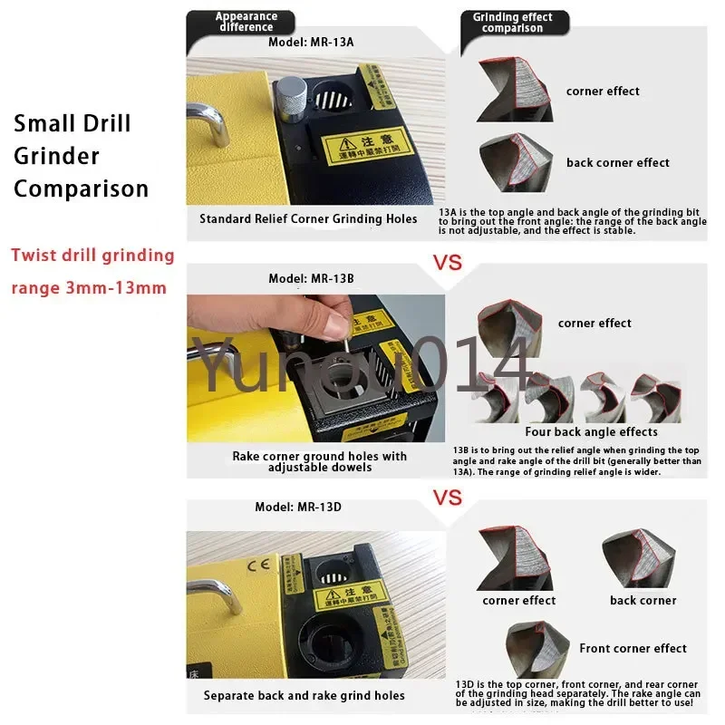 MR-13A Grinding Machine Drill Bit, Twist Drill, Grinding Artifact, Industrial Universal Special Tool, High Precision Sharpener