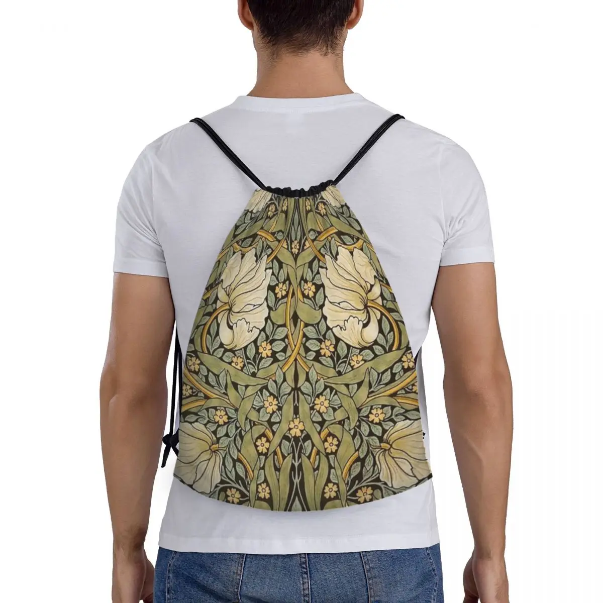 Sac à dos de yoga personnalisé William Instability pour hommes et femmes, sac à dos de sport, motif textile floral, sac à dos de gym