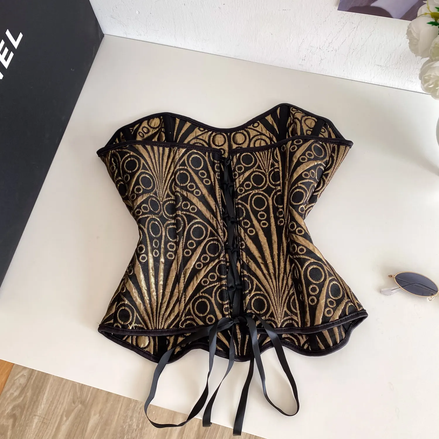 Elegant Print  Bandage Tube Top Women Summer Corset Bustier Slim  Cami  Tank Top Chic Crop Top