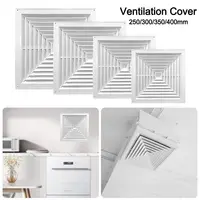 New Plastic Air Vent Grille With Flaps White Duct Heating Vents Silent Operation Square Cooling Vents Bathroom 2