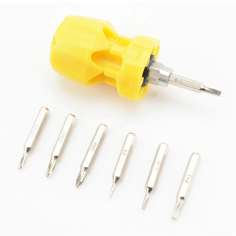 2Pcs 6-In-1 Multifunctional Screwdriver Set Hand Tools Screwdriver T-Head Multi-Specification Screwdriver