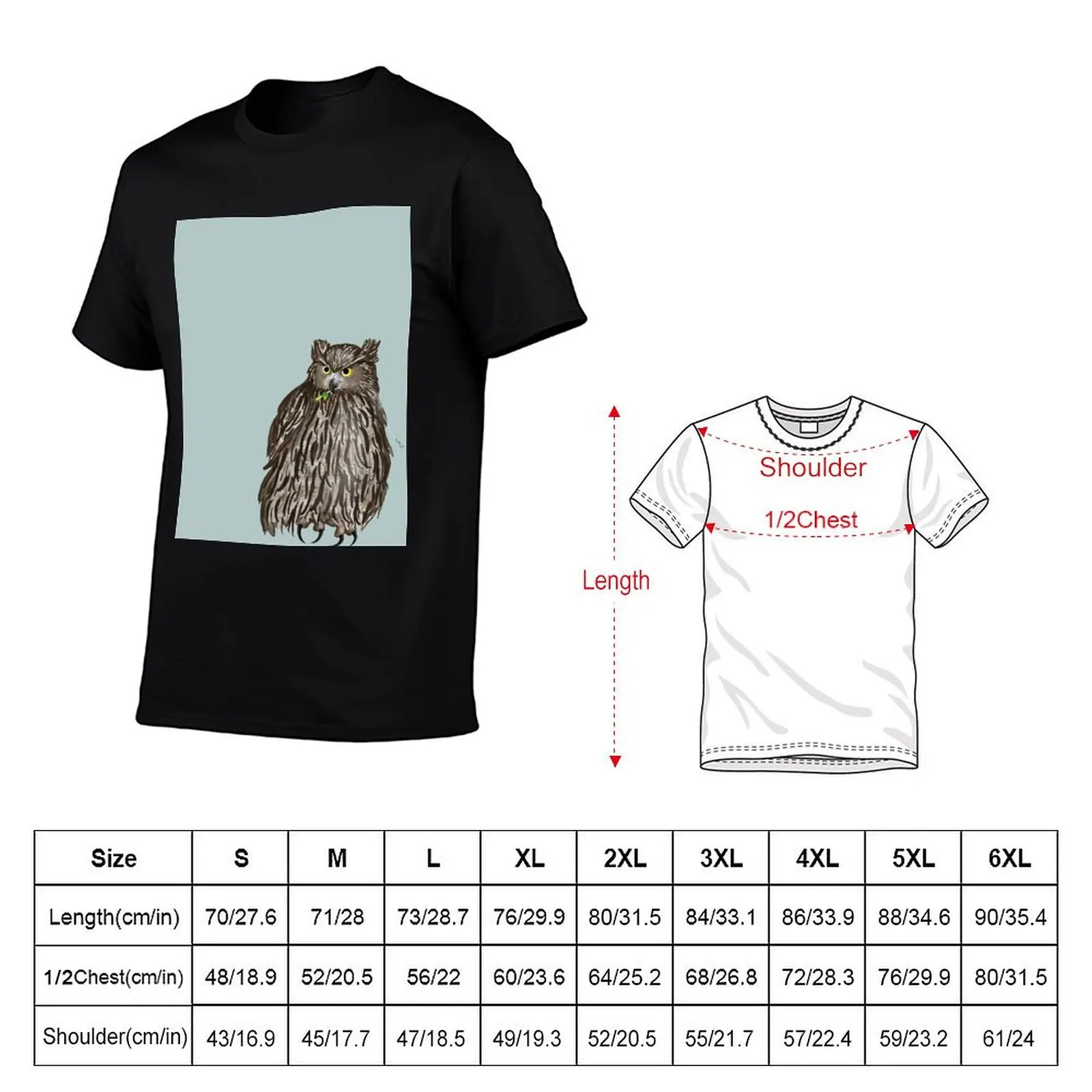 Blakiston's Fish Owl (Inktober Day 10 - Gigantic) T-Shirt aesthetic clothes mens designer clothes