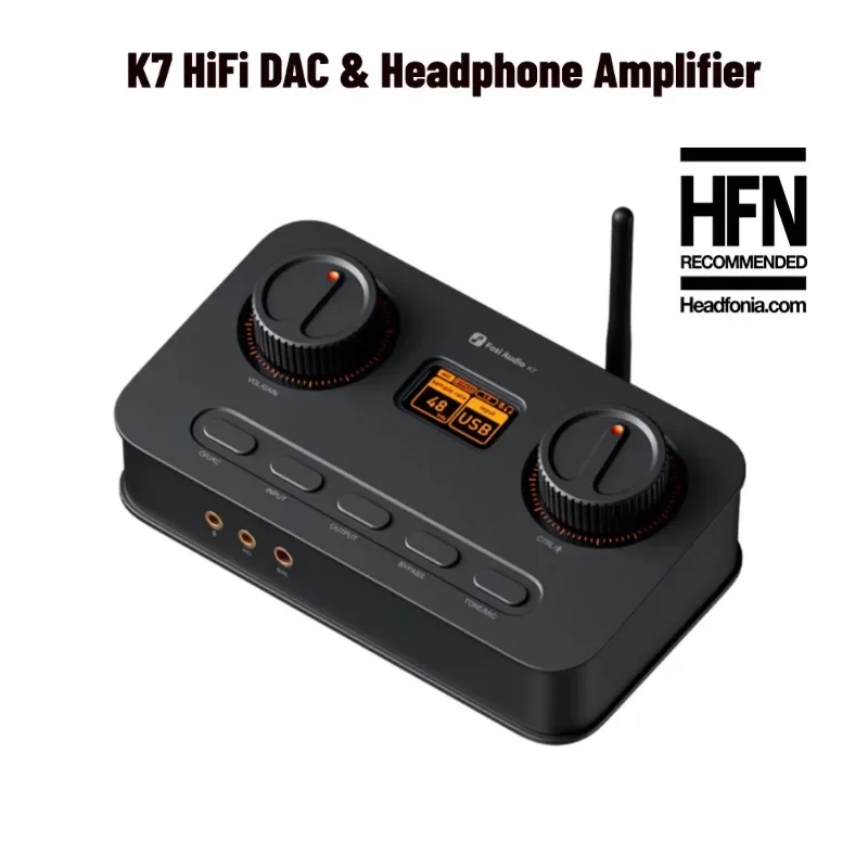 Fosi Audio K7 HiFi amplificateur de casque DAC entre micro USB Audio Bluetooth jeu DAC pour PS5 PC commutateur PCM 384 kHz/32 bits et DSD256