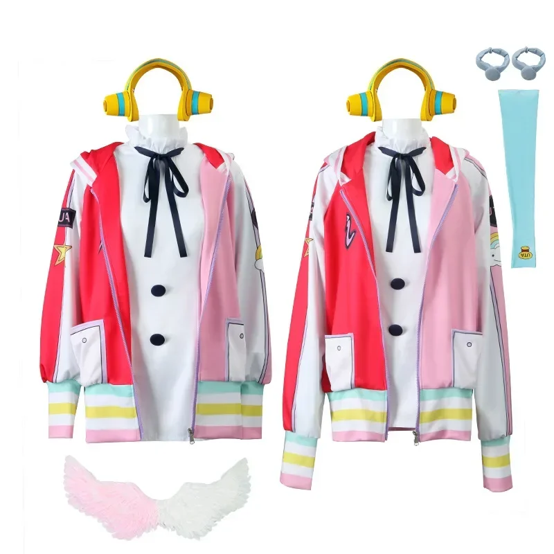 Anime  Film Red Uta Cosplay Costume Halloween Party Cos Clothes Wig Jackets Coat Dresses Suit