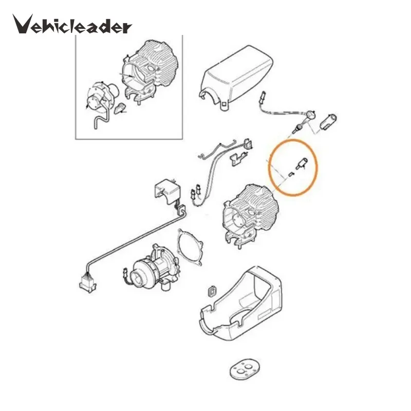 252069100102 layar Plug cahaya dengan alat 2 buah untuk pemanas eberspacer Airtronic D2 D4 D pemanas parkir udara Diesel