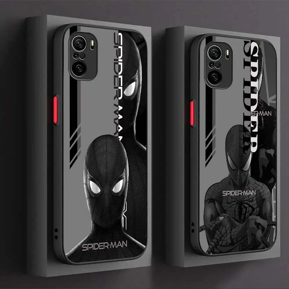 Black Marvel Heroes Phone Case For OPPO REALME X7 GTMASTER GT2 Q5 V15 XT K5 X2 10 K9 A96 V25 K10X PRO CARNIVAL 5G