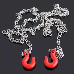 RC Car Metal Rescue Tow Hook Traction Rope Chain for 1/10 RC Crawler Car Traxxas Trx4 Defender Bronco Axial Scx10 90046 Wrangler