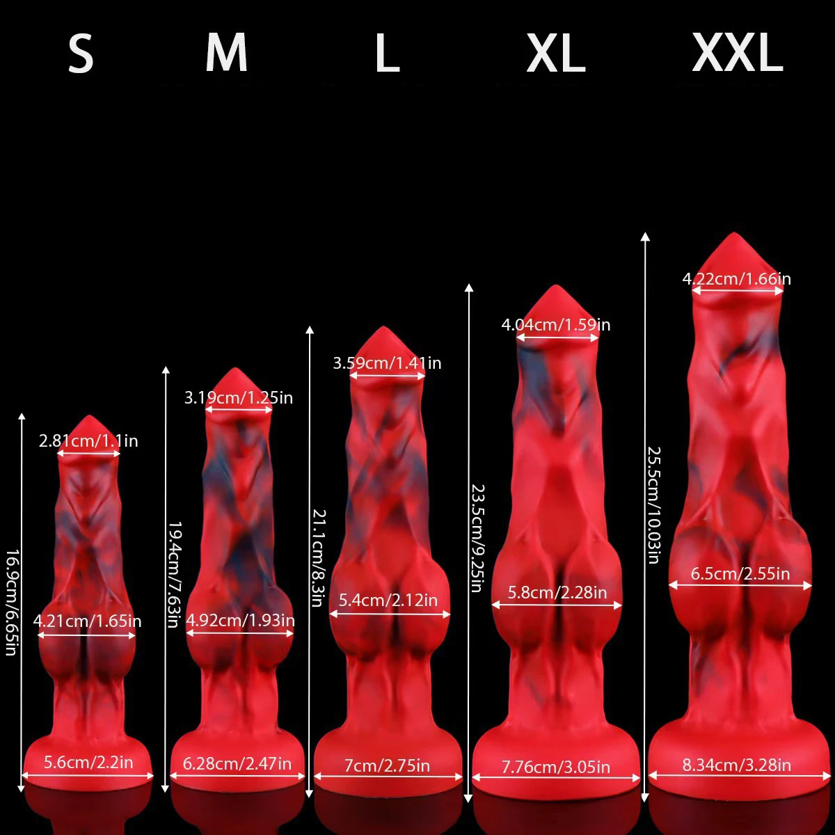 Wolf Dog Monster Dildo & Butt Plug - سدادة شرجية بعقدة كبيرة، لعبة استمناء دسار شرجي للنساء والرجال والمثليين 18+ #6