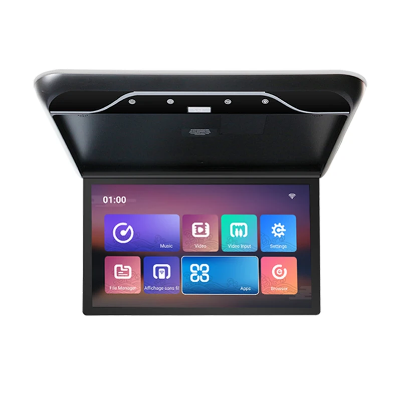 Car Multimedia Player Advertising Screen Touch Monitor Roof TV Player 19 Inches Car Entertainment