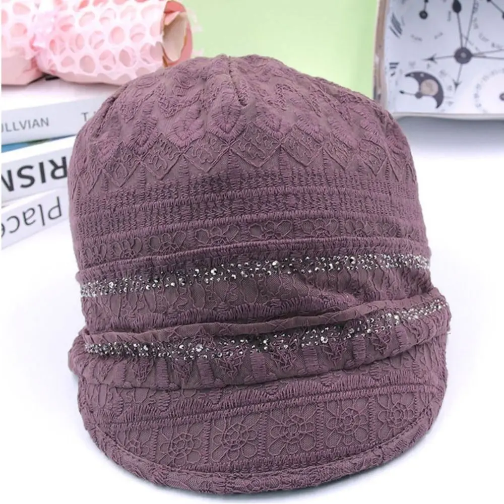 Berretto a forma di fiore scavato con ricamo foulard avvolgente berretto da baseball da donna berretti a tesa casual berretti turbante cappello autunno estate