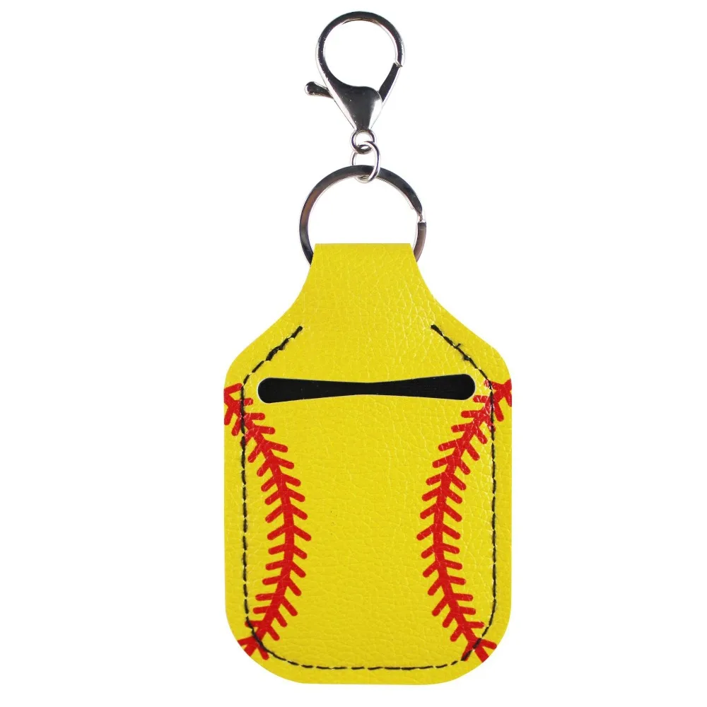 Creative Sports Hand Sanitizer Keychain Rugby Soccer Football Pendant Baseball Tennis Basketball Sub-bottle Keyring Travel