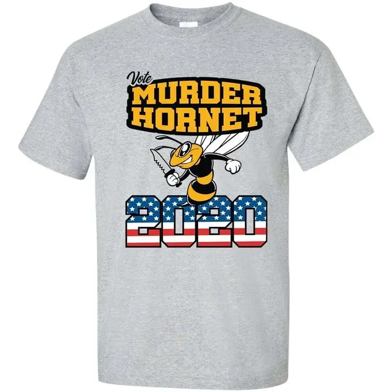 Funny Vote Murder Hornet 2020 USA American Flag Short Sleeve T-shirt