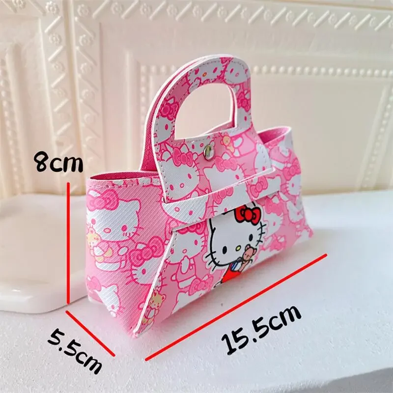 Sanrio Hello Kitty torebka Cute Cartoon Kuromi Cinnamoroll dziewczyna i dziecko odporna na zużycie wodoodporna przenośna portmonetka prezent świąteczny