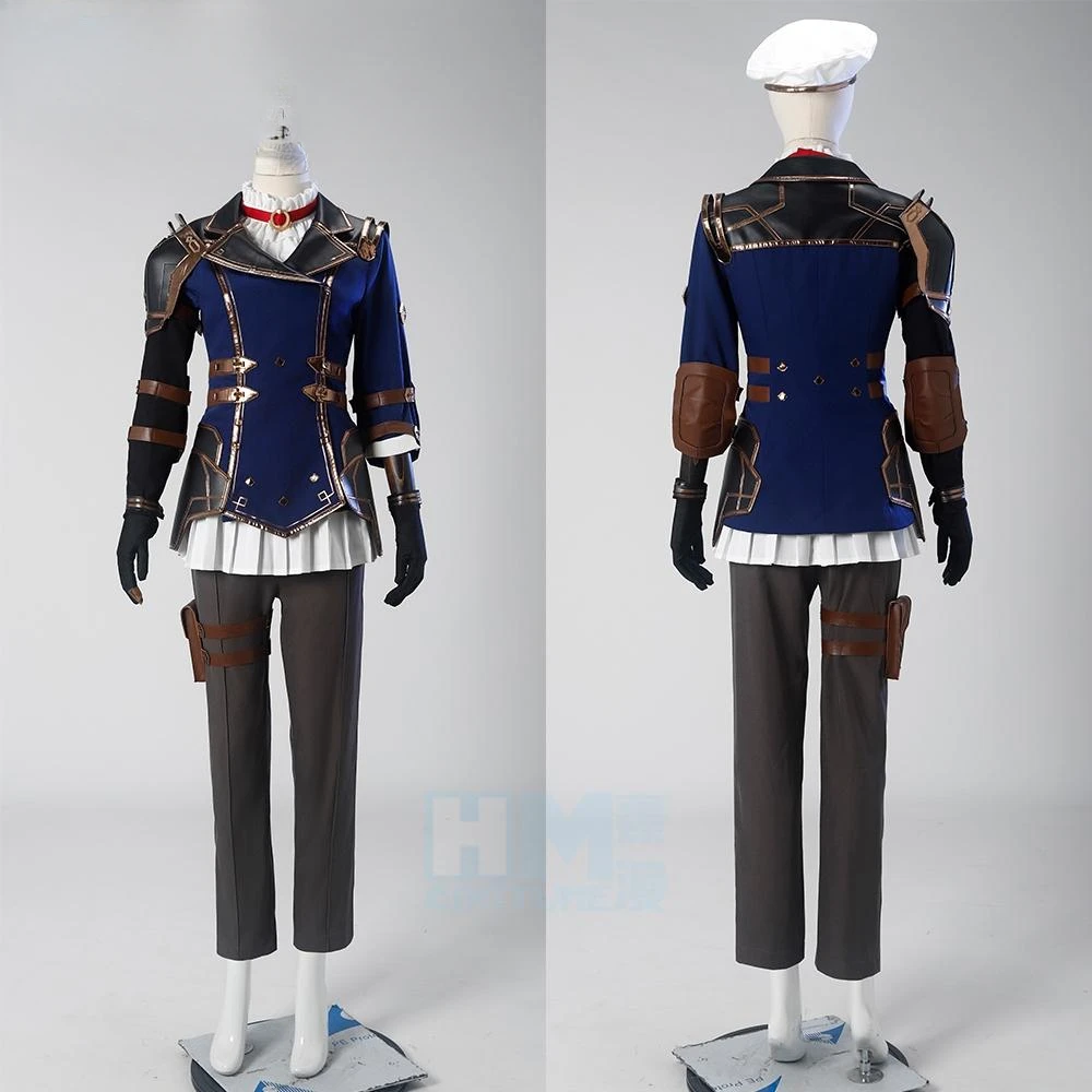 Customized  Season 2 Game Caitlyn Kiramman Cosplay Costume Policer Uniform Pants Jacket Halloween Christmas Gift Cos Convention