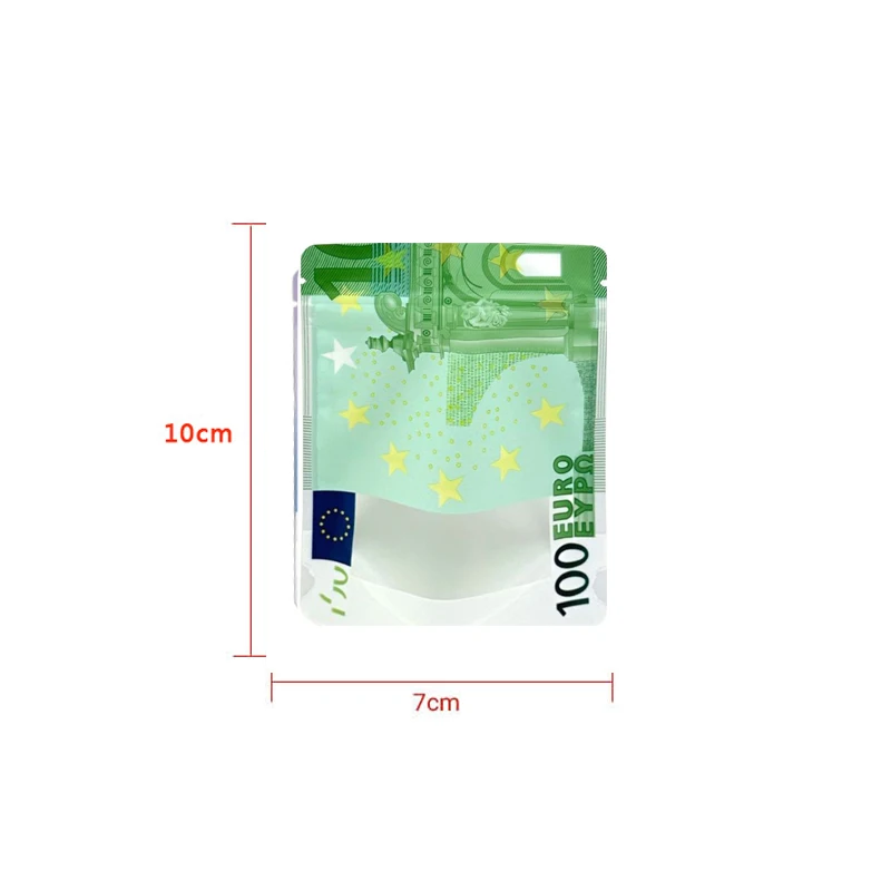 1-3G10Pcs Window Laser Color Plastic Packaging Pouches Retail Thick Smell Proof Mylar Bags Storage Bag Holographic Ziplock Pouch