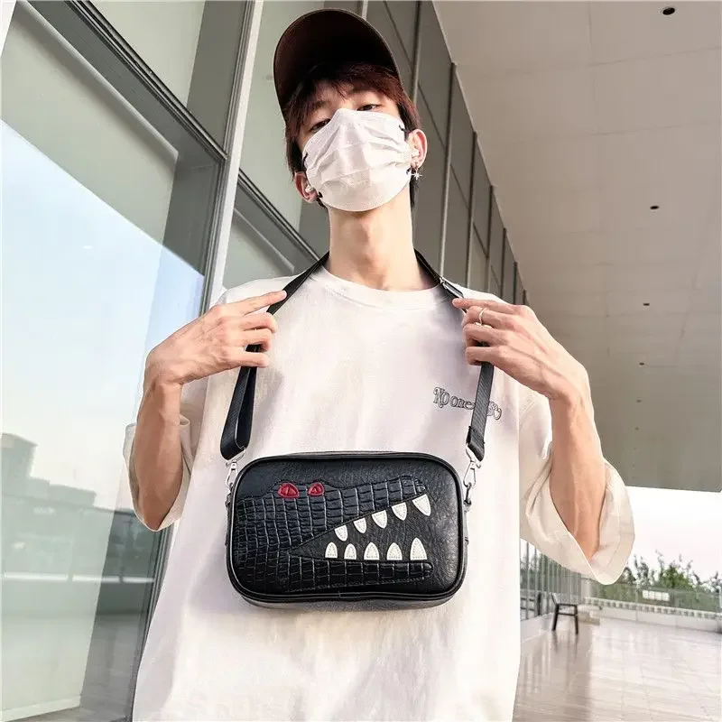 2027 New Luxury Crocodile Pattern Men's Handbags Pu Leather Male Shoulder Bag Men Crossbody Bag Messenger Bags