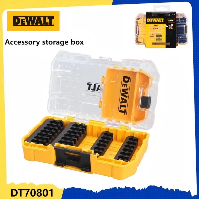 

DEWALT DT70801 Оригинальный прочный футляр — прозрачная крышка, съемный лоток — штабелируемый ящик для хранения винтов/наса, ящик для хранения аксессуаров