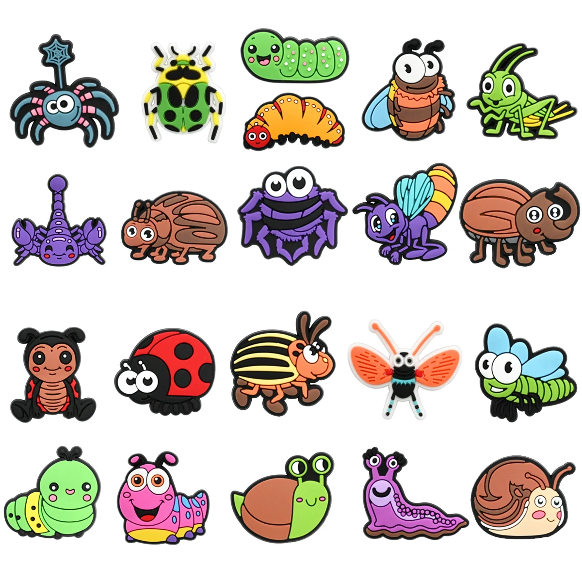21PCS Cartoon A Bug’s Life Flik Roll Shoe Charm Mix Wholesale PVC Decoration Buckle Detachable DIY Waterproof Disney Party Gift