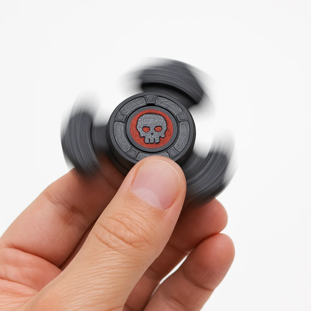 Fidget Spinner en plastique imprimé en 3D, sans résistance, jouets gyroscopiques du bout des doigts, Rotation intéressante, cadeaux de fête