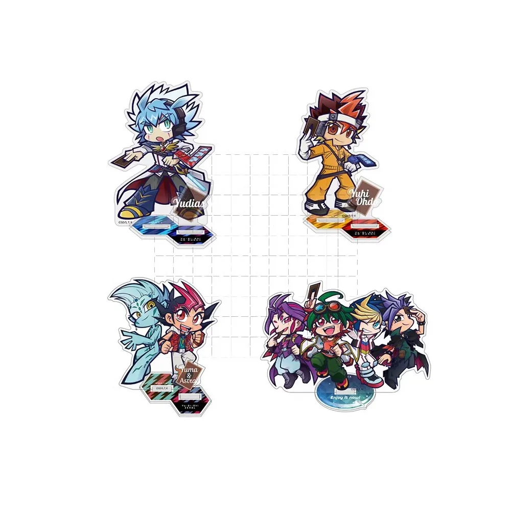 Game Yu-Gi-Oh! Acrylic Stand Doll Anime YuGiOh Yuhi Ohdo Yudias Yuma Yuya Sakaki Figure Model Plate Cosplay Toy for Gift