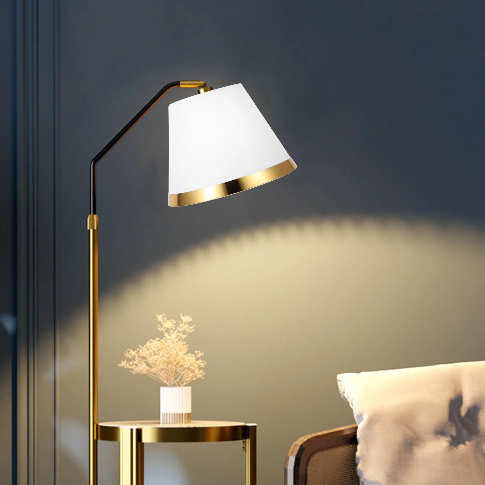 

1 шт. тканевый абажур для настольного торшера, сменный тканевый светильник, простой прочный абажур для декора спальни, гостиной,