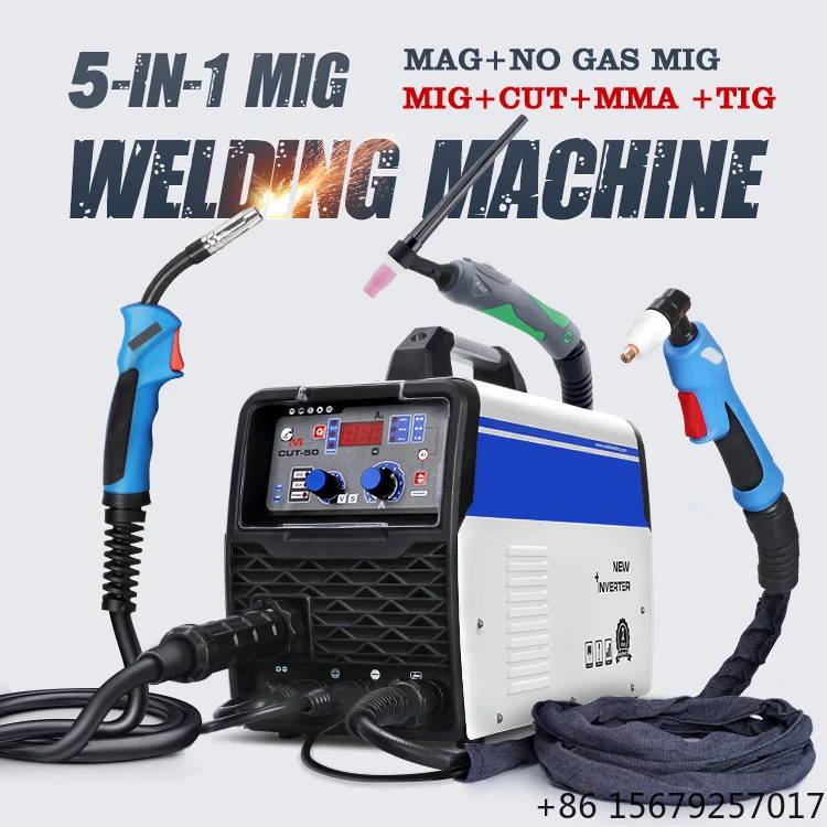 Smart Portable 4 in 1 Welding Machine  MIG TIG CUT MMA and Flux Welding Without Gas Multifunction Welding Machine