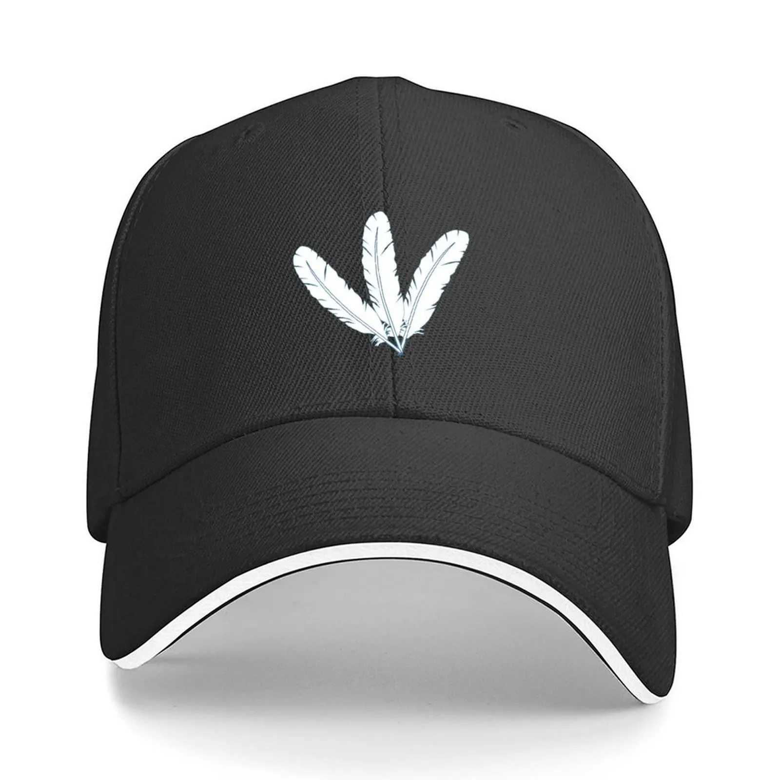 

Three White Feathers Baseball Cap hiking hat Hood Kids Hat Golf Wear Mens Hats Women's