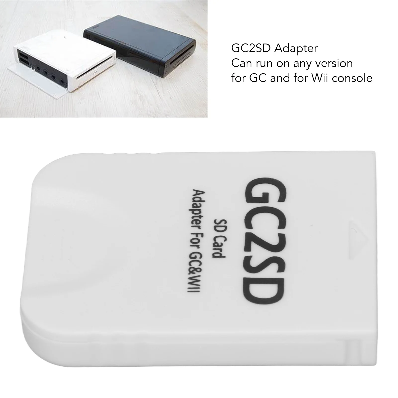 GC2SD Card Adapter GC2SD Card Reader Plug and Play Portable Professional Game Console Micro Storage Card Adapter for Wii for GC