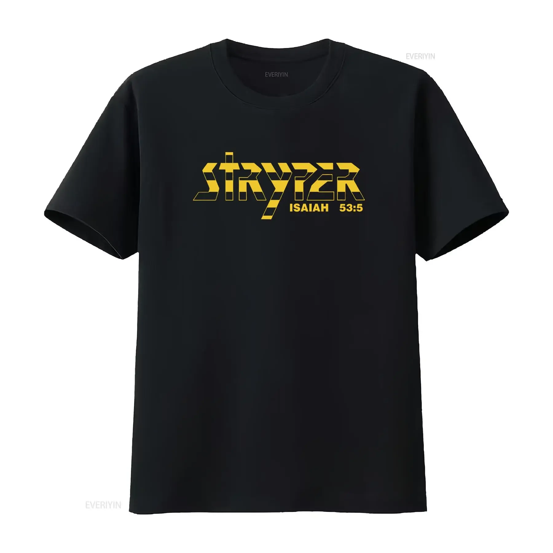 Vintage Stryper Christian Heavy Metal Isaiah 53 5 Print Casual Rock T Shirt vintage Washed Slightly Soft Breathable