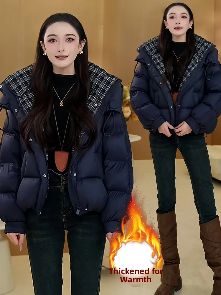 Damska kurtka puchowa z bawełny Jaet Thiened, codzienna, luźna, uniwersalna, zimowa, nowa, elegancka, wysokiej jakości, bawełniana odzież, ciepła, ze stójką.