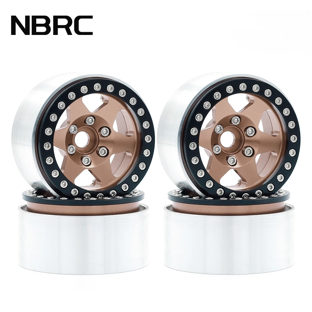 

2pcs/4pcs 1..9" Metal Beadlock Six-pointed Star Wheel Hub Rim for RC Crawler Car Traxxas TRX4 TRX6 Axial SCX10 RR10 Wraith