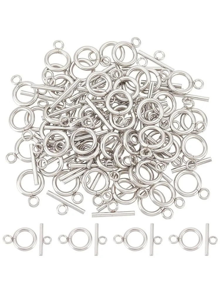 50 sets 304 roestvrijstalen ring-tuimelsluitingen IQ-tuimelsluitingen en Tbar-sluitingen Metaalmateriaal Ring-tuimelsluitingen voor doe-het-zelf - afbeelding 2