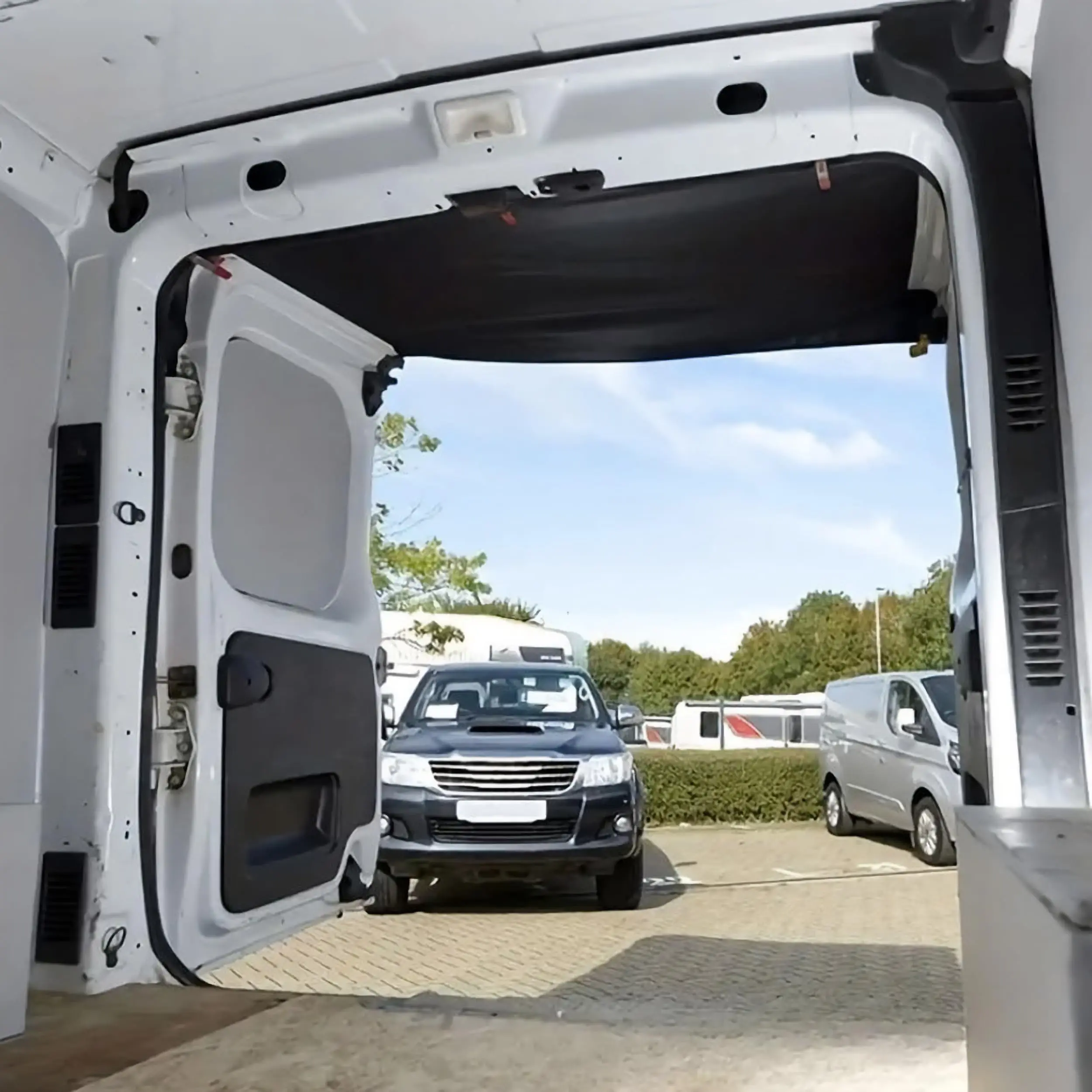 Van-Hecktür-Markisenabdeckung, Wasserdichtes Heckklappen-Vordach, Sonnen- und Regenschutz für Camping & Outdoor-Nutzung – Detail 5