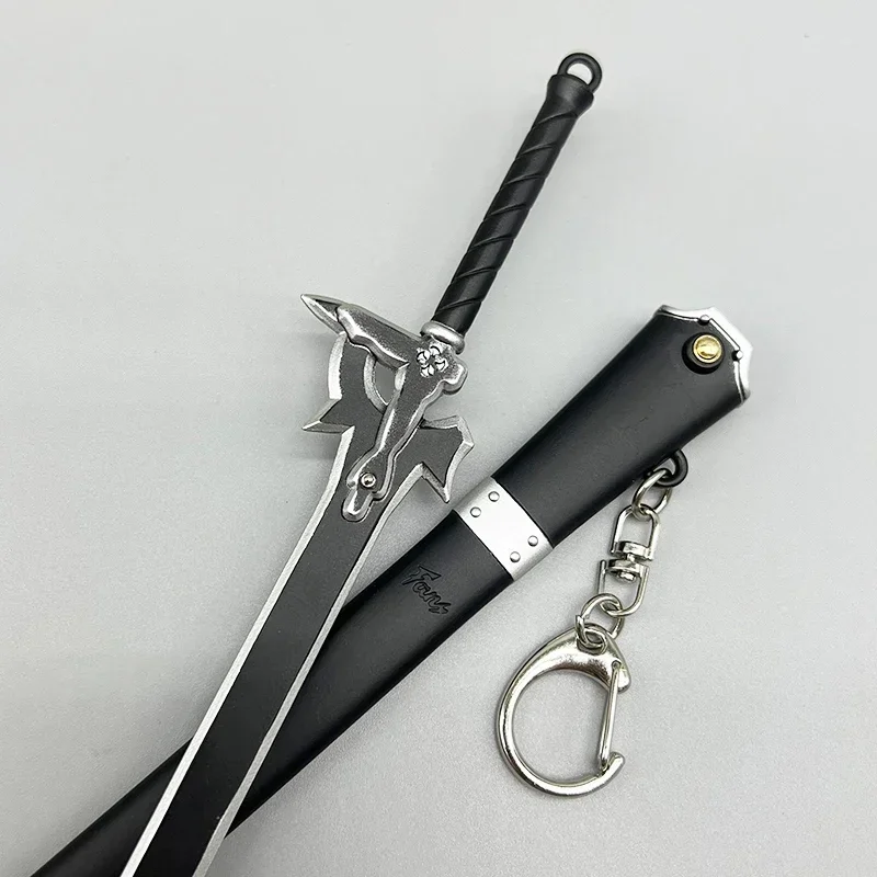 24 センチメートルソードアートオンラインアニメレプリカ Elucidator 剣 1:6 金属武器モデルキリトグッズデスクトップ装飾ギフト少年のおもちゃ