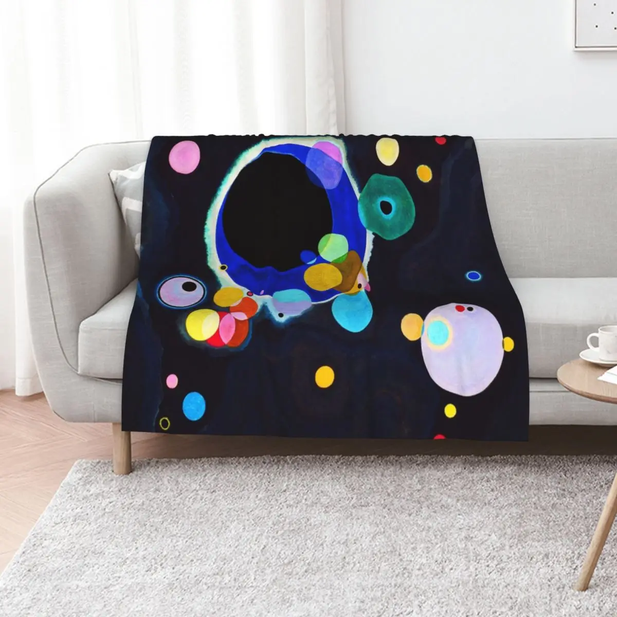 

KANDINSKY HD - Several Circles 1926 Art Throw Blanket Polar Bed linens Multi-Purpose Single Blankets