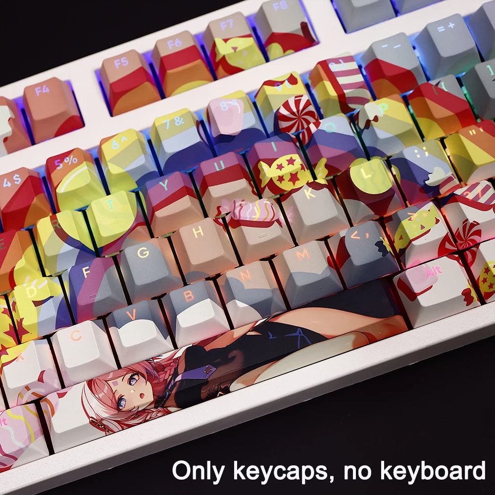 108 Keys Genshin Impact Keycap Citlali Keycap PBT Dye Subbed Cherry Backlit Keycaps Gaming Key Cap For ANSI 61 87 104 108 Layout