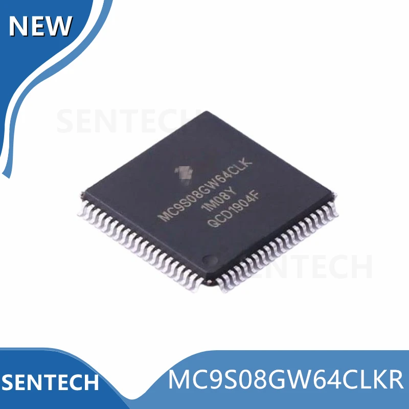 5PCS New original MC9S08GW64CLKR LQFP-80 8-bit MCU, S08 core, 64KB Flash, 20MHz