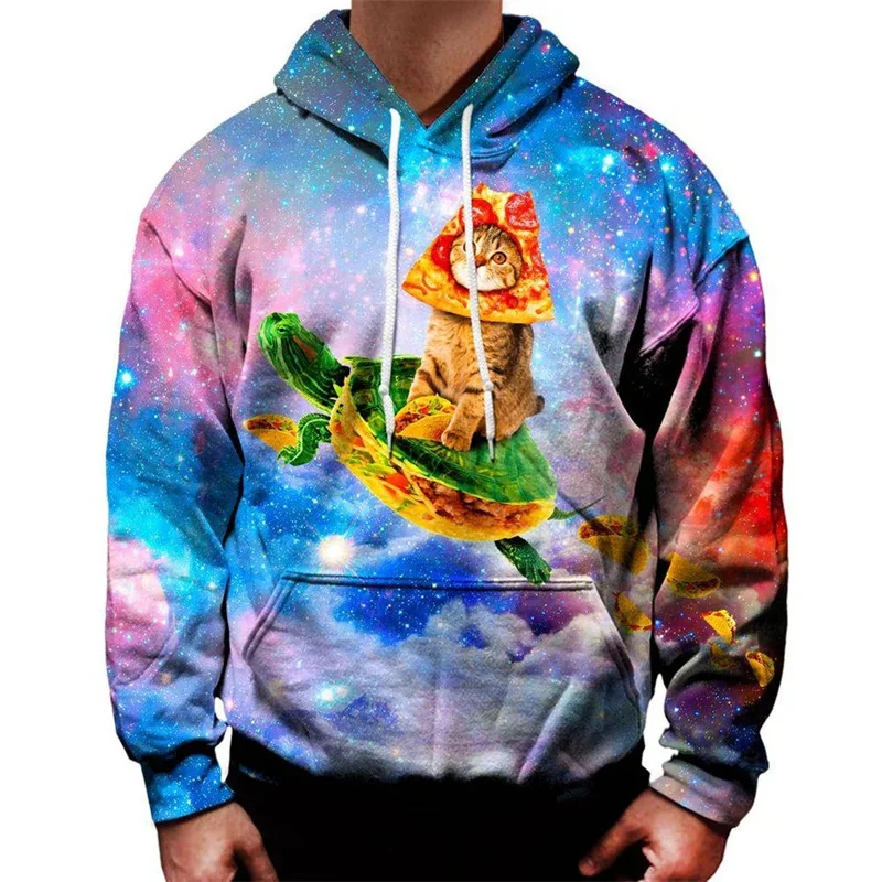 

Funny Cat Hoodies Animal 3D Print Men's Oversized Hooded Sweatshirts Harajuku Tracksuits Y2k Pullover Tops Coat Male Clothing
