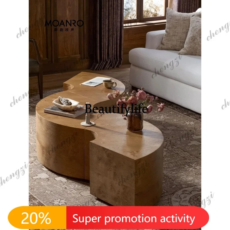 D132 Round coffee table designer creative combination household deformable medieval tree tumor coffee table